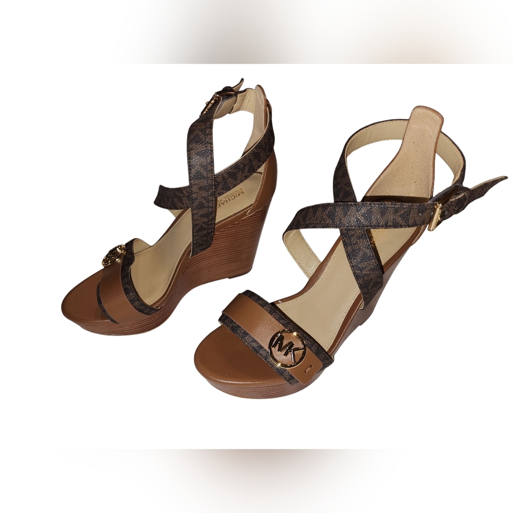 Michael Kors Brown Strappy Sandals - Picture 2 of 4